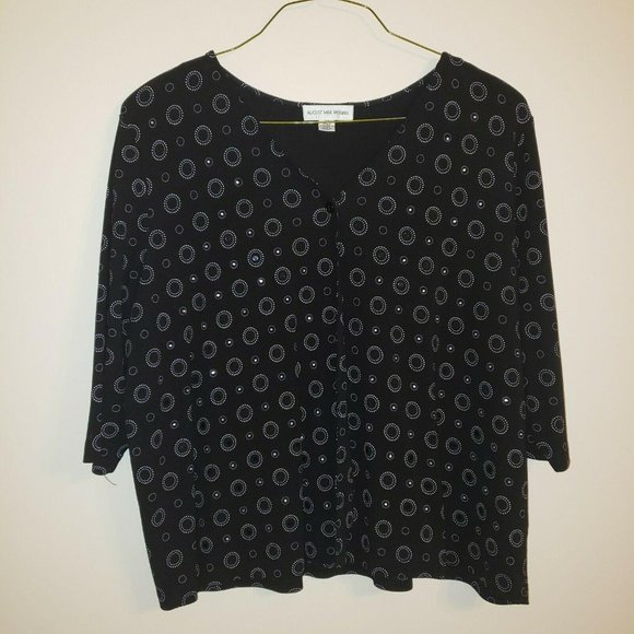 August Max Woman plus size 2X cardigan rhinestone - Picture 2 of 11